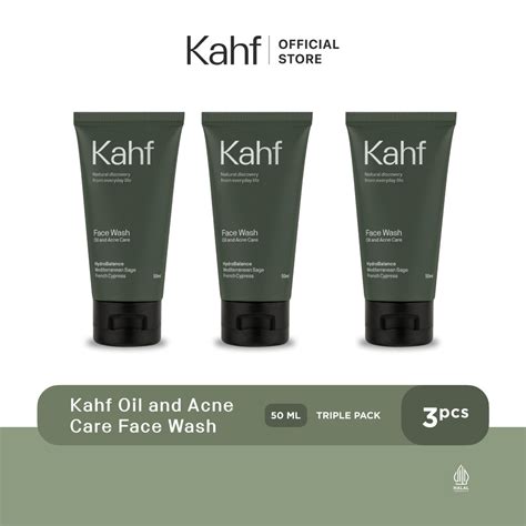 Jual Kahf Oil And Acne Care Face Wash Ml Triple Pack Shopee Indonesia