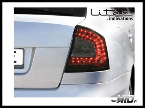 Litec Skoda Octavia Z Lampy Led Liftback Black Smoke Motohid