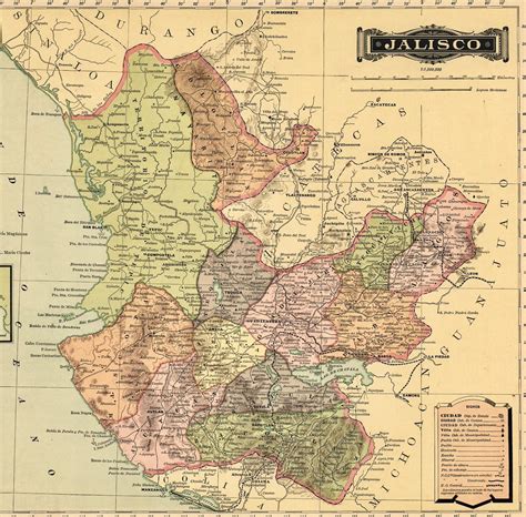 Mapoteca De PZZ On Twitter Mapa De Jalisco 1884 Con 1 1 Millones