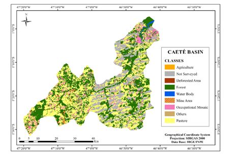 Spatial Distribution Of Land Use And Cover Of The Caet River Basin In