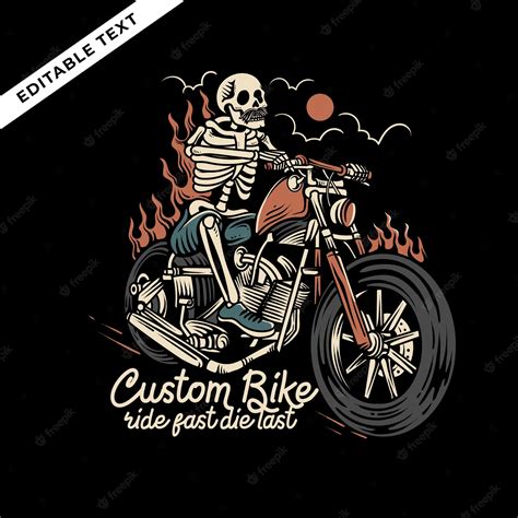 Motorcycle Skeletons Clip Art Library