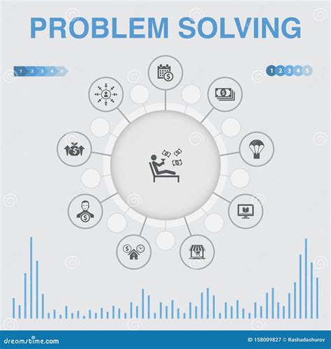 Problem Solving Infographic With Icons Stock Vector Illustration Of