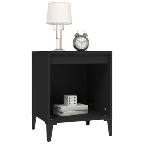 Ruida Table De Chevet Noir X X Cm A Nouveau Cdiscount Maison