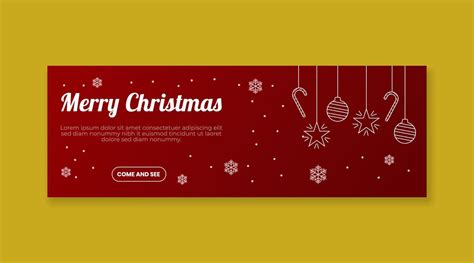 Merry christmas and happy new year banner template 14050214 Vector Art ...