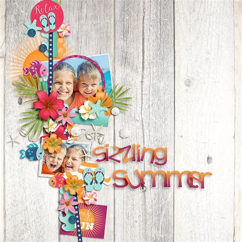 Sizzling Summer In Scrapbooking Layouts Scrapbook Sketches