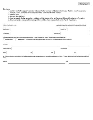 Fillable Online Kcgov Direct Deposit Authorization Form Kootenai