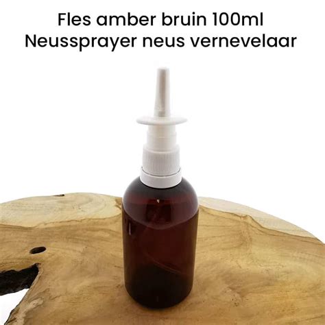 Fles Amber Bruin 100ml Neussprayer Pomp Neus Vernevelaar Unicord