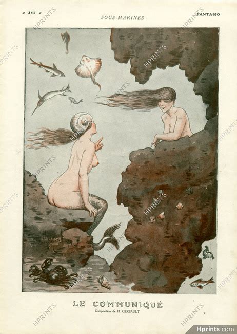 Henry Gerbault Mermaid Topless Fantasio