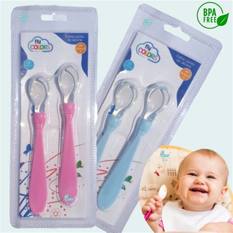 Colher Para Introducao Alimentar - Colher De Silicone Flexível Para Bebês Ponta Macia Introdução Alimentar ...