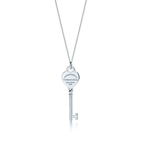 Tiffany Keys Return To Tiffany™ Heart Key Pendant In Silver On A Chain