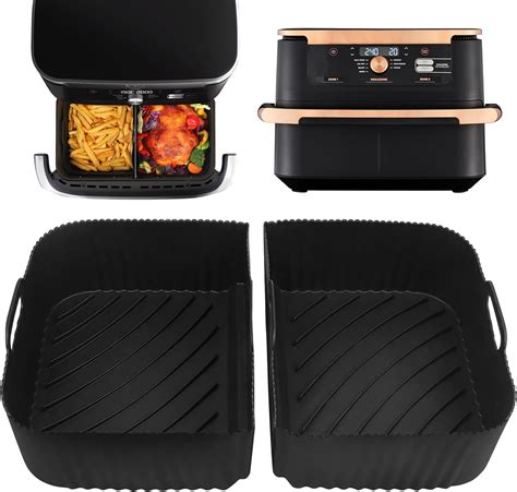 Yql Air Fryer Liners Silicone For Ninja Foodi Flexdrawer Dual Air Fryer