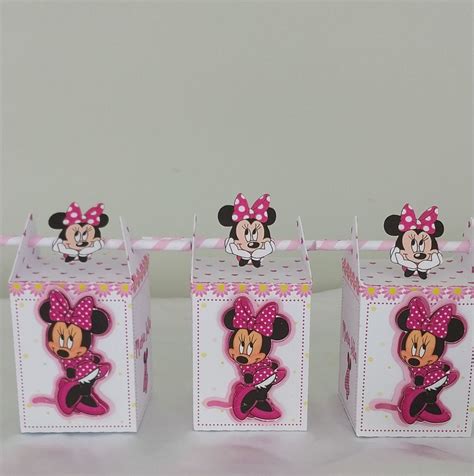 Kit Personalizados Minnie Rosa 30 Peças Elo7