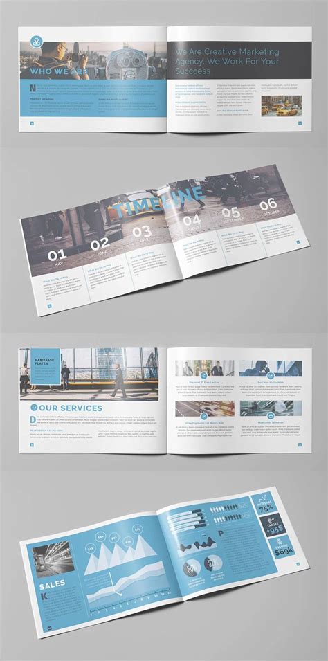 Pages Creative Landscape Brochure Template Indesign Page Layout