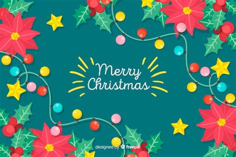 Free Vector Hand Drawn Merry Christmas Background