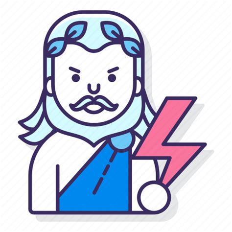 God Gods Lightning Zeus Icon