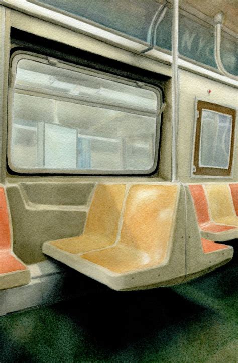 Subway NYC Painting by Jessica Yoshino | Saatchi Art