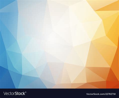 Orange Blue Summer Geometric Mosaic Background Vector Image