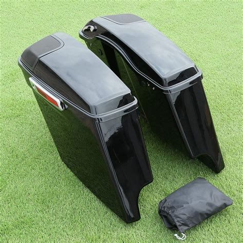 Amazon Black 5 Extended Stretched Hard Saddle Bags For 2014 2021