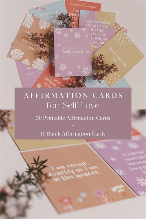 These Self Love Affirmation Cards Can Be Used To Help Nurture And