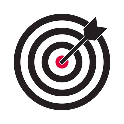 Target And Arrow Vector Icon Dartboard Shoot Business Aim And Target