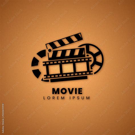 Cinema Movie Logo with Gradient Background Template Stock Vector ...