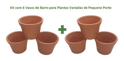 Vasos Barro Para Violetas E Flores Variadas Kit C Vasos