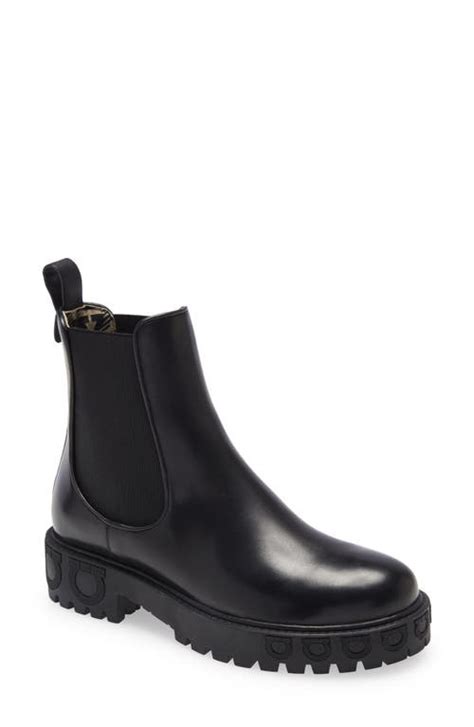 Ferragamo Varsi Gancini Chelsea Boot Black Editorialist