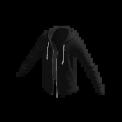 Zip Hoodie - Black - Roblox