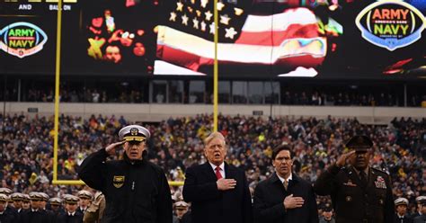 At Army Navy Game Trump Touts New Pro Sports Option Cbs Baltimore