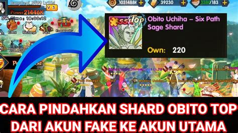 Ultimate Fight Survival Cara Pindahkan Shard Obito Top Dari Akun