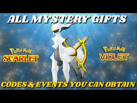 All Mystery Gifts Codes And Events You Can Obtain In Pokemon Scarlet