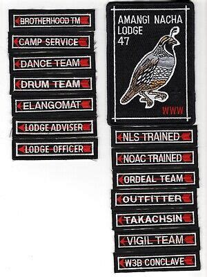 OA Amangi Nacha Lodge 47 X2 Thru X15 Patches Golden Empire Council