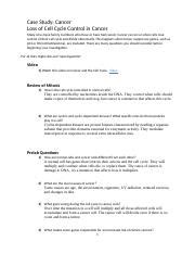 Understanding Cancer Loss Of Cell Cycle Control And Its Course Hero