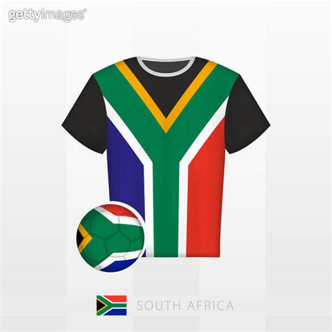 Football Uniform Of National Team Of South Africa With Football Ball