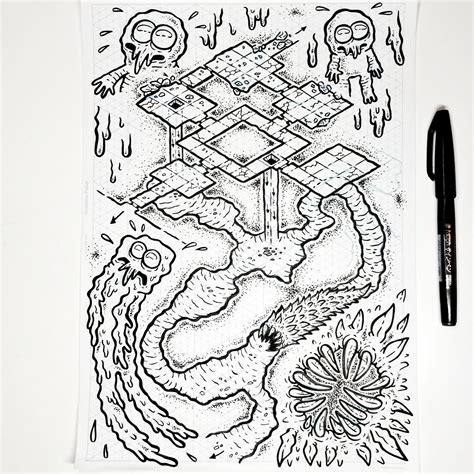 [OC] The Slime-kids gambit, a small dungeon map : r/DnD