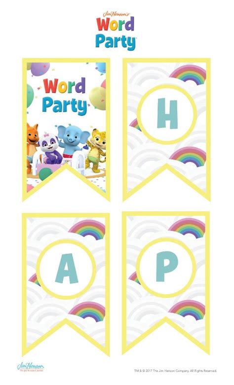 Word Party Birthday Party Printables - FSM Media