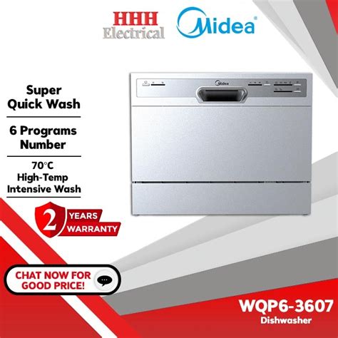 MIDEA 6 Washing Programs Tabletop Dishwasher Mesin Pencuci Pinggan Dish