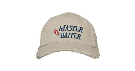 Master Baiter Fishing Embroidered Hat | Zazzle