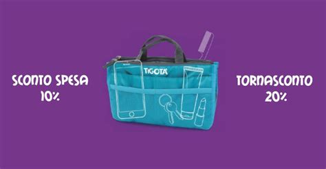 Tigotà Sconto Spesa 10 Tornasconto 20 Bag Organizer Scontomaggio