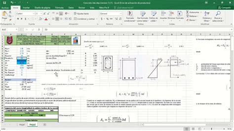 Presentacion De La Tabla De Excel Para Diseño De Viga De Concreto Según Las Ntc Dcec Gfa Youtube