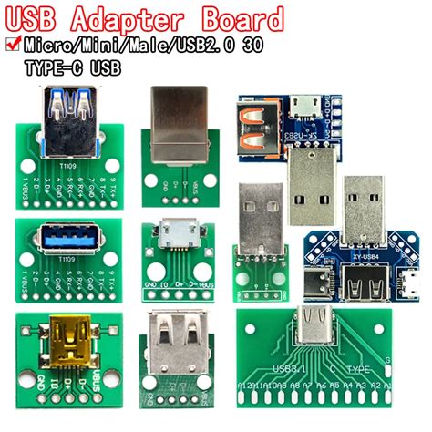 Connecteur M Le Usb Adaptateur Mini Micro Usb Vers Dip Connecteur 2 54 Connecteur B Type