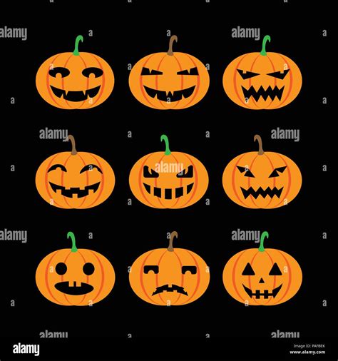 Halloween Jack O Lantern Happy Face Stock Vector Image & Art - Alamy