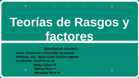 Teorias De Rasgos Y Factores By Hazel Porras Medina On Prezi