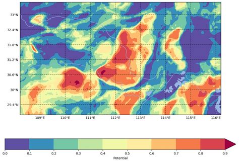 Python 气象 大气科学 可视化绘图系列一利用xarray读取netCDF文件并画图代码 示例