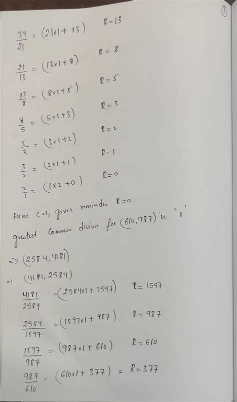 Solved Find The Greatest Common Divisor Using Euclids Algorithm For Course Hero