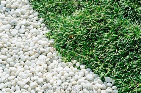 Decorative Pebble Stones for Garden Of White Marble from Spain ...