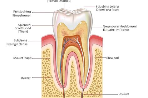 A Tooth With The Root And Root Structure Labeled Labelled Diagram Of A