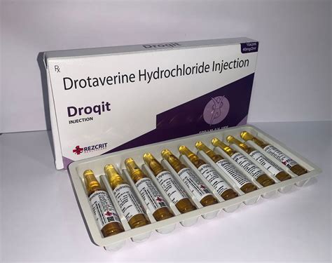 Drotaverine Hcl 40mg Injection At Rs 25 Piece Drotaverine Injection