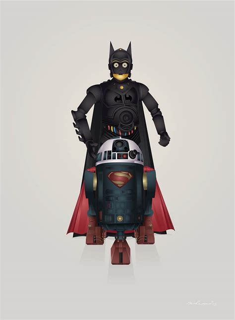 Super2 D2 V Bat 3po Superheroes Superheroes Batman Superman