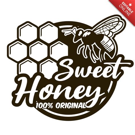 Original Sweet Bee Honey Logo Design Template Free Design Template